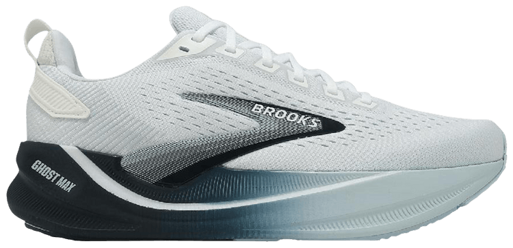 Brooks Ghost Max 4 2e Wide White Navy Blue