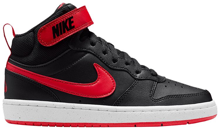 Nike Court Borough Mid 2 GS Black White University Red