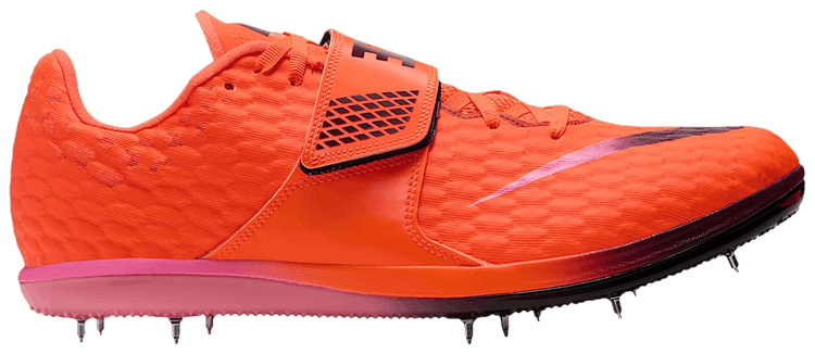 Nike High Jump Elite Track  Field Jumping Spikes Hyper Crimson Bordeaux Hyper Orange Pink Spell