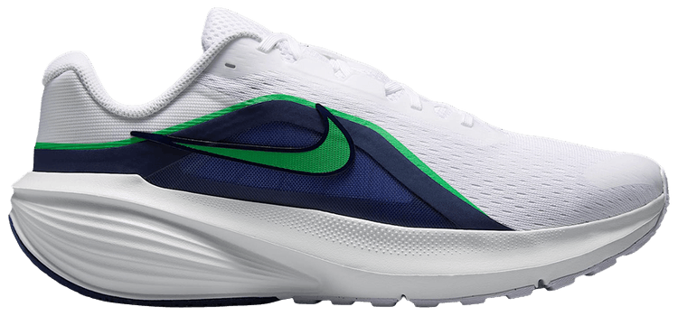 Nike Downshifter 14 Road Wide White Midnight Navy Summit White Green Spark