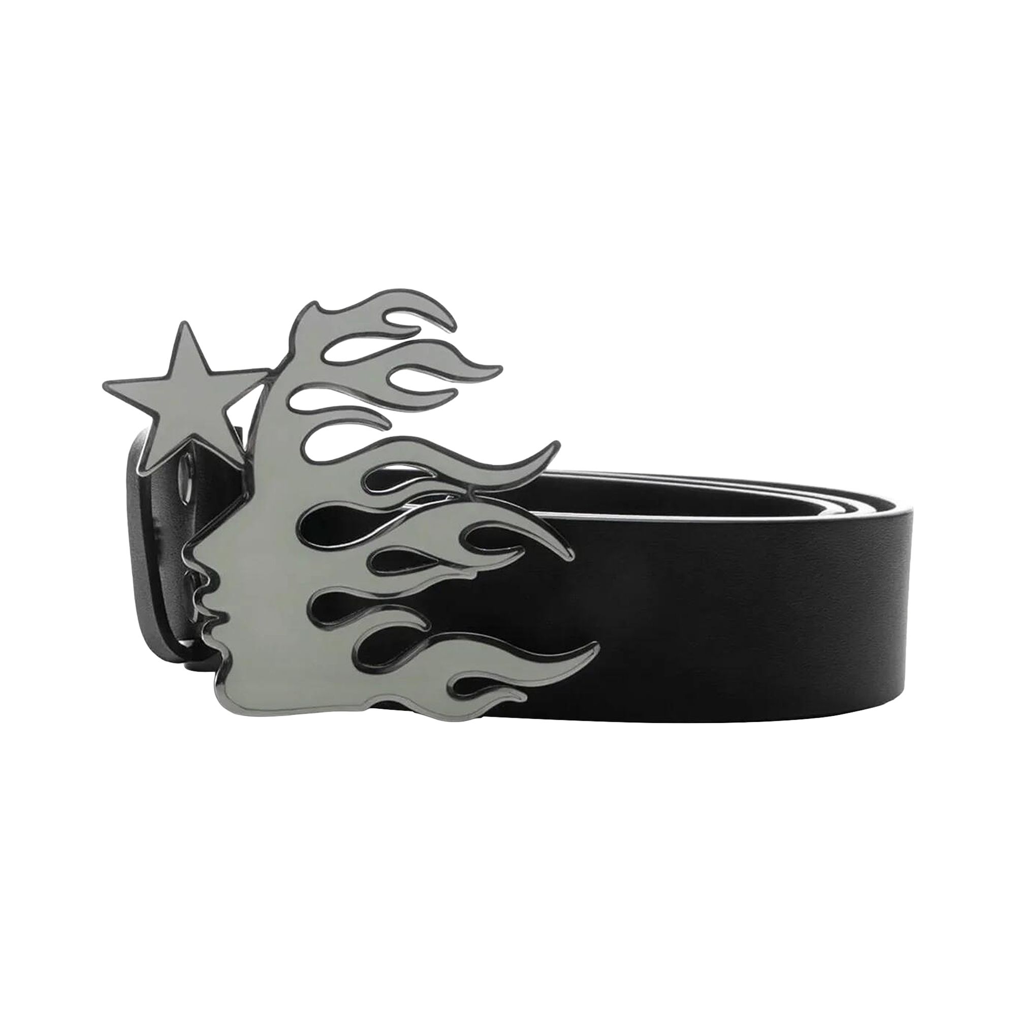 Pre-owned Hellstar Flame Girl Logo Belt 'black' | Men's Size Onesize
