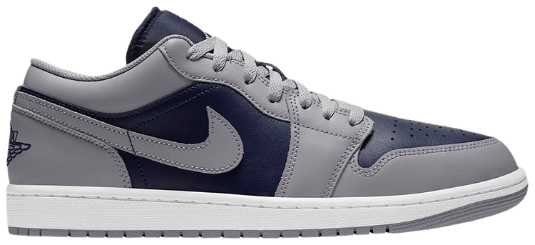 Air Jordan 1 Low Tech Grey White College Navy
