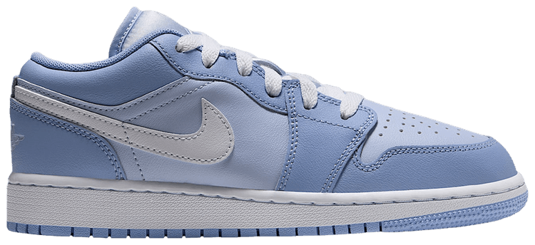 Air Jordan 1 Low GS Aluminum White Hydrogen Blue