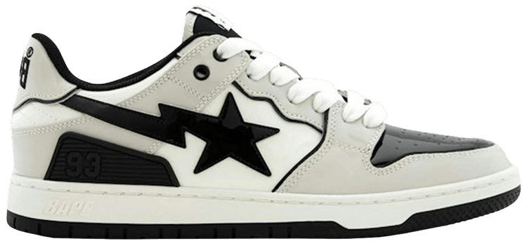 BAPE A Bathing Ape Sk8 Stagray Black White Gray Black White