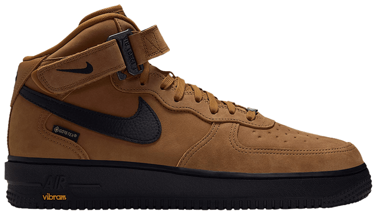 Nike Air Force 1 Mid 07 GORE TEX Vibram Wheat Total Orange Black
