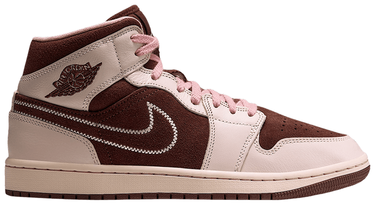 Air Jordan Wmns 1 Mid SE Cacao Wow Rust Pink