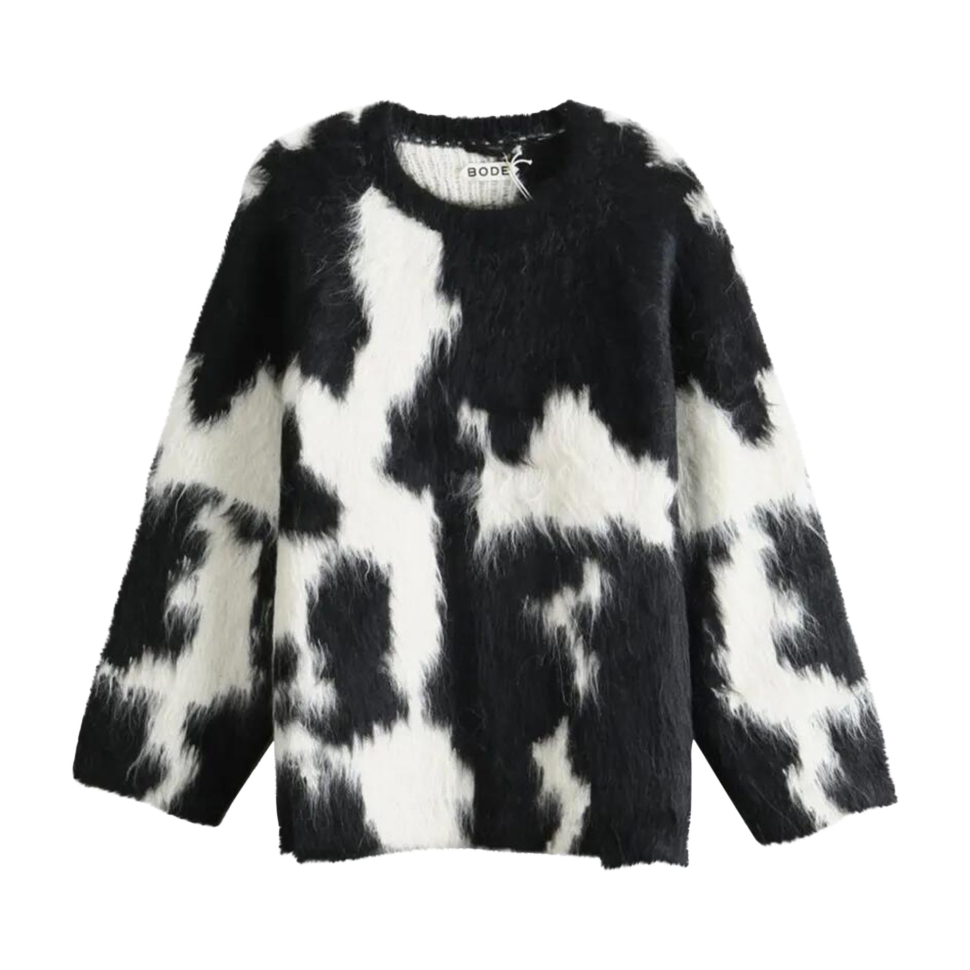 Pre-owned Bode Brushed Holstein Sweater 'white Black' | Men's Size M