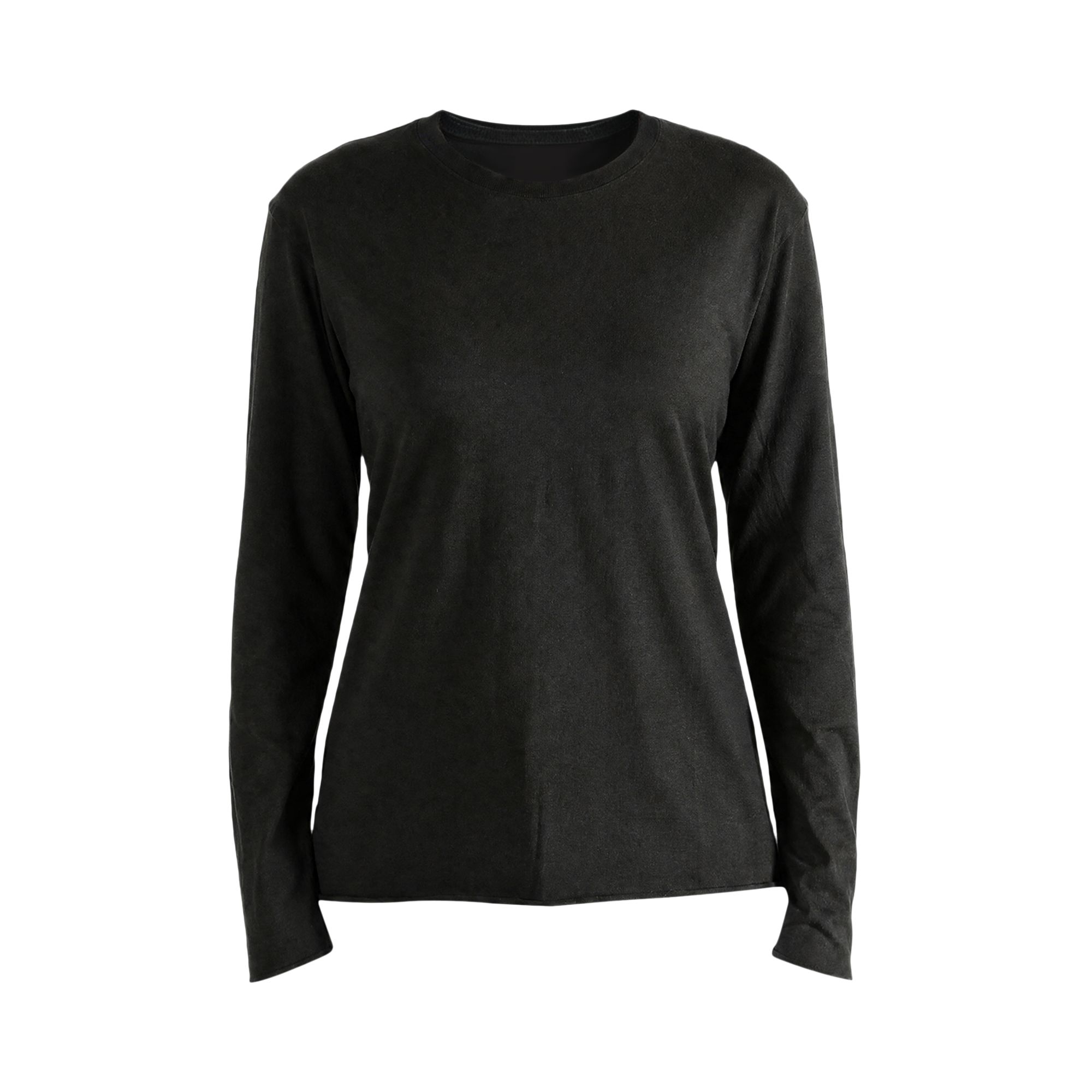 Pre-owned Auralee Soft Smooth Wool Stripe Jersey Long Sleeve Tee 'ink Black' | Women's Size 1