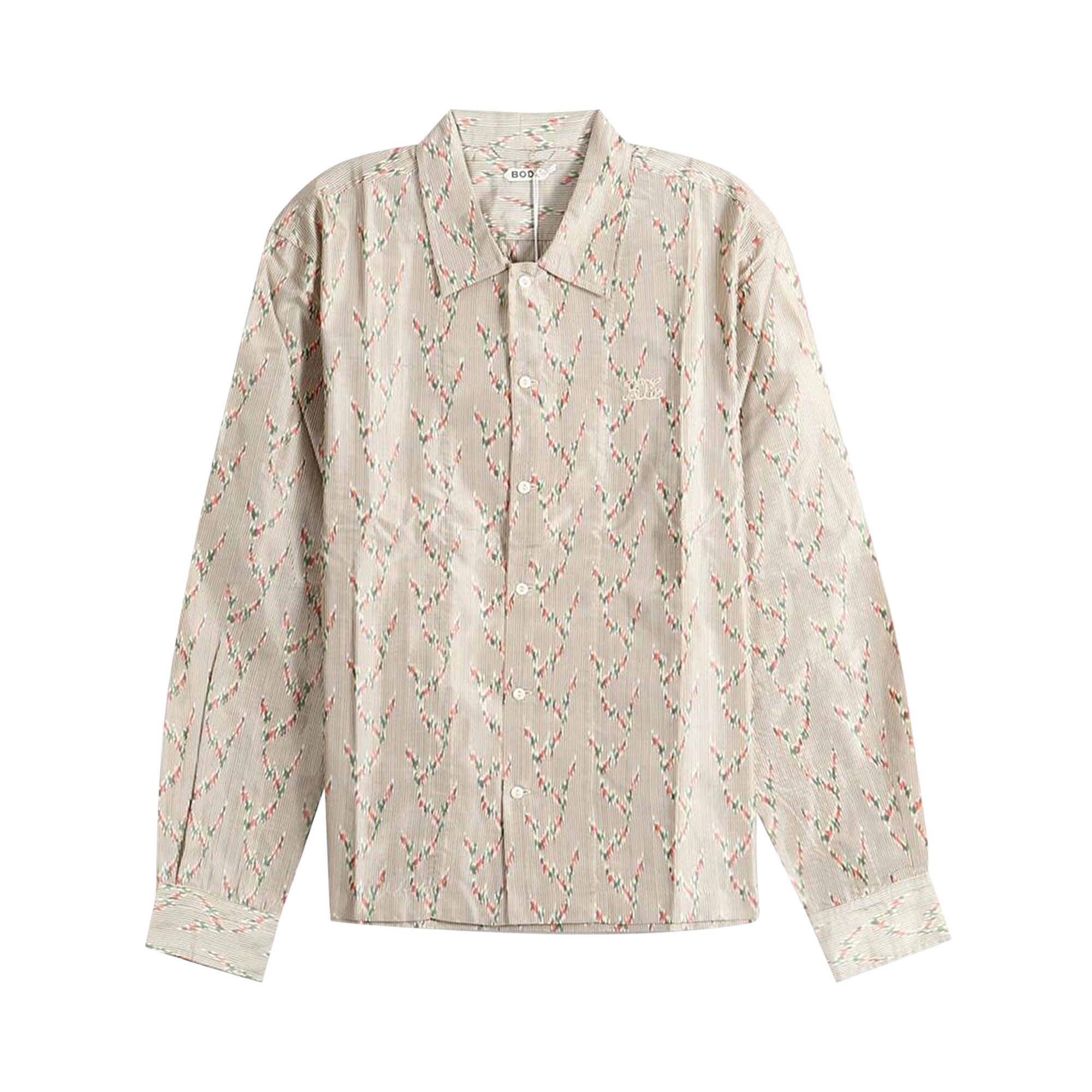 Pre-owned Bode Sagebrush Long Sleeve Shirts 'multicolor' | Tan | Men's Size M