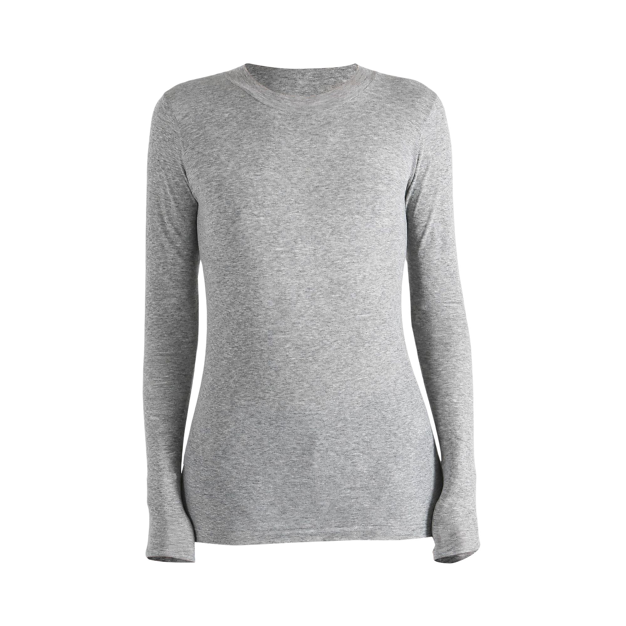 Pre-owned Auralee Super High Gauge Sheer Rib Long Sleeve Tee 'top Gray' | Tan | Women's Size 1