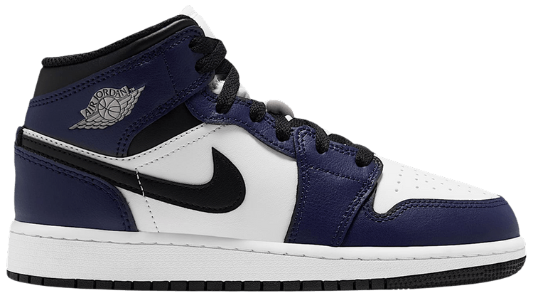 Air Jordan 1 Mid GS White College Navy