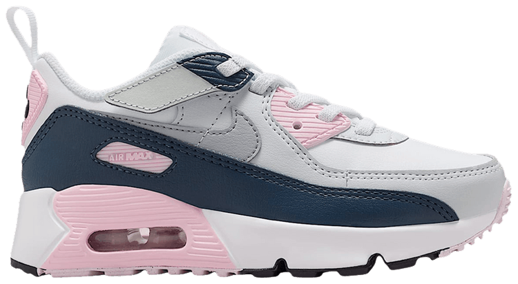 Nike Air Max 90 Easyon PS White Pink Foam Armory Navy Wolf Grey
