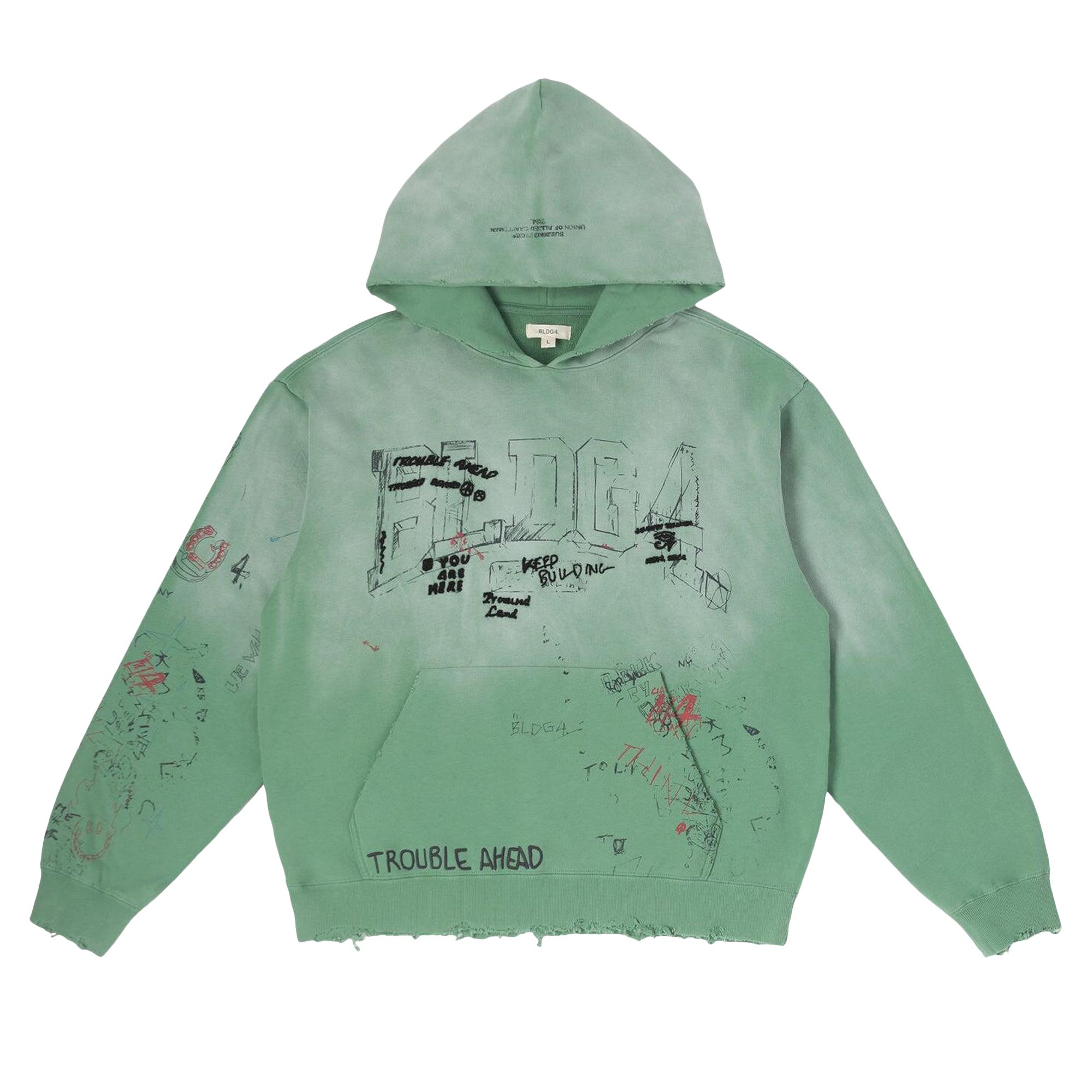Pre-owned Bldg4 Tower Hoodie 'comfry' | Green | Men's Size Xl