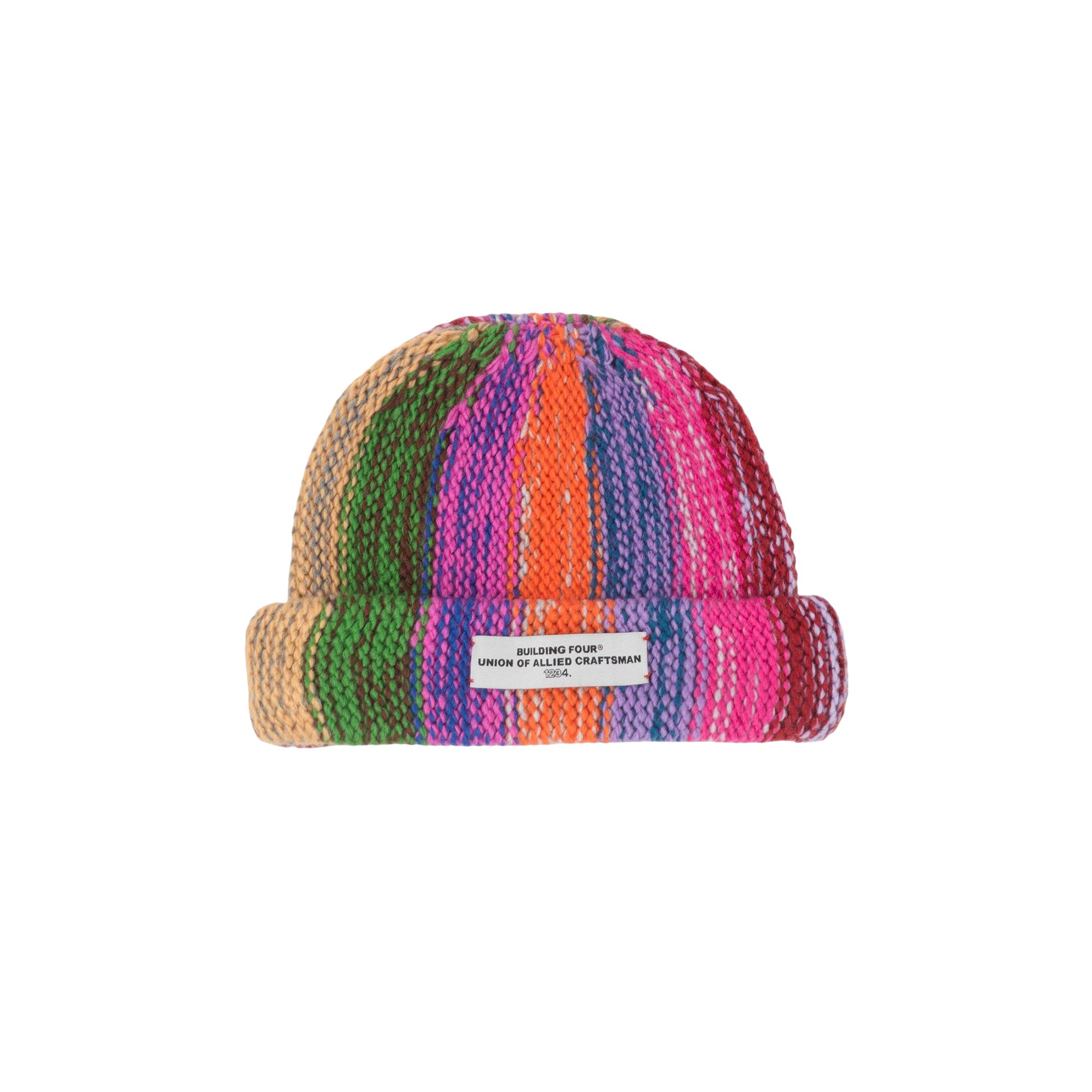 Pre-owned Bldg4 Panel Knit Hat 'multi' | Multi-color | Men's Size Onesize In Multicolor