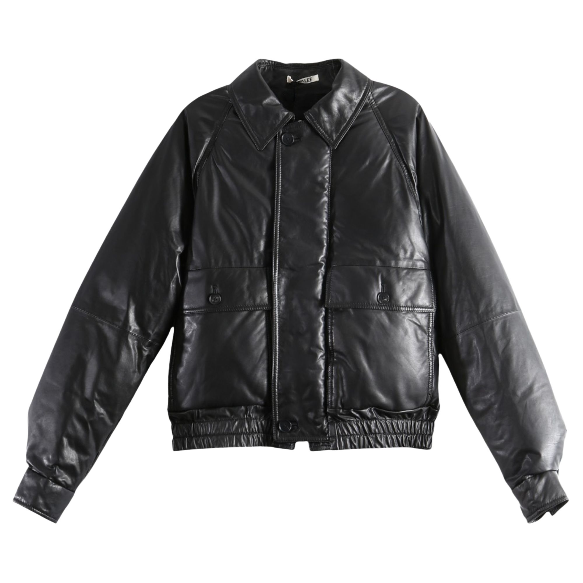 Pre-owned Auralee Fine Calf Leather Down Blouson 'black' | Women's Size 1