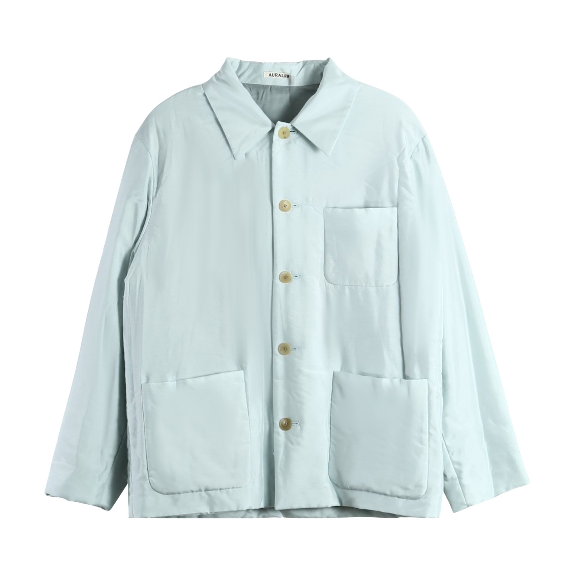 Pre-owned Auralee Light Silk Padded Blouson 'light Blue' | Women's Size 1