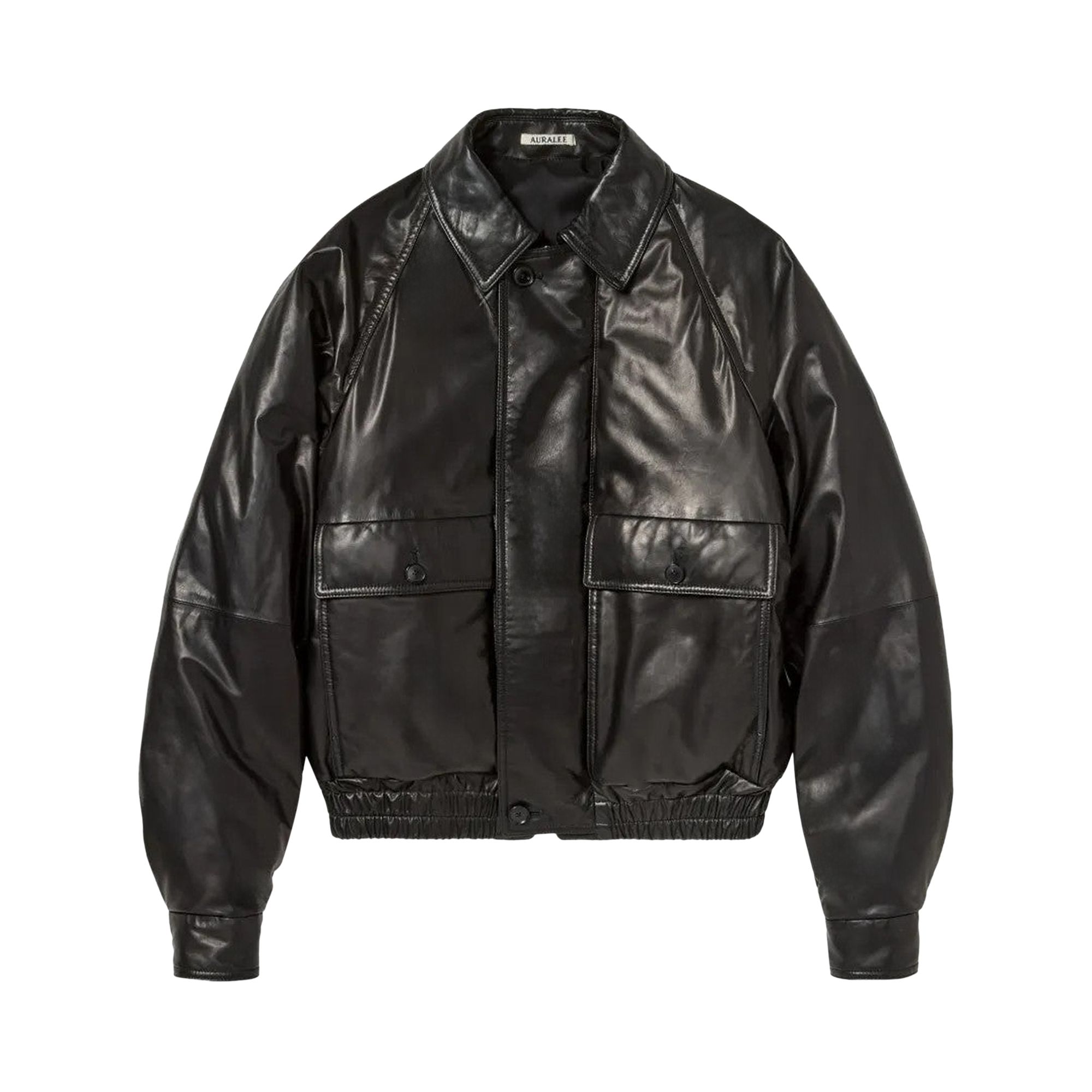 Pre-owned Auralee Fine Calf Leather Down Blouson 'black' | Men's Size 4