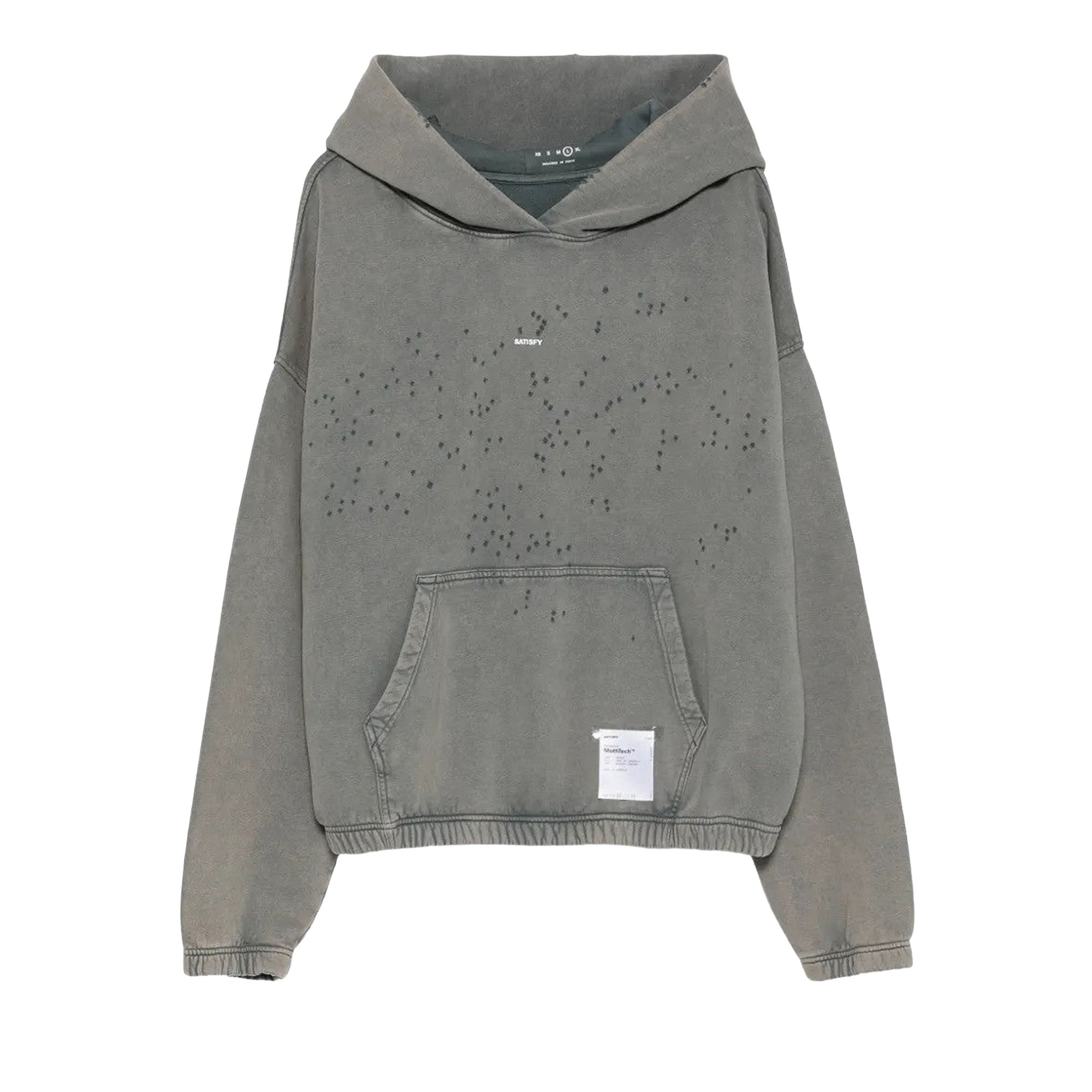 Pre-owned Satisfy Mothtech Hoodie 'faded Black' | Men's Size Xl
