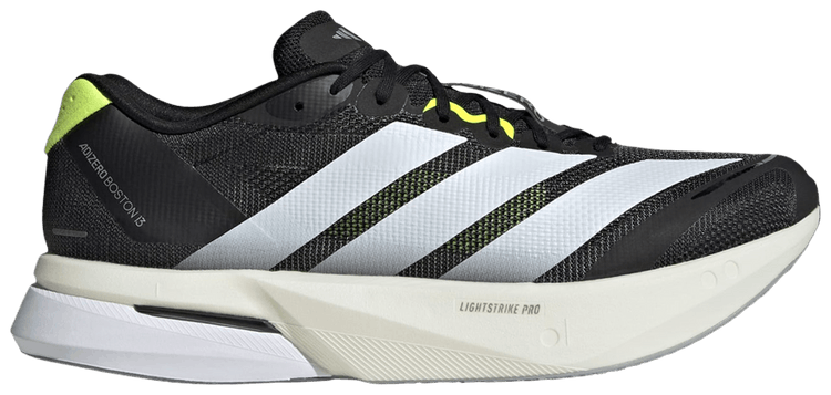adidas Adizero Boston 13 Black Cloud White Solar Yellow