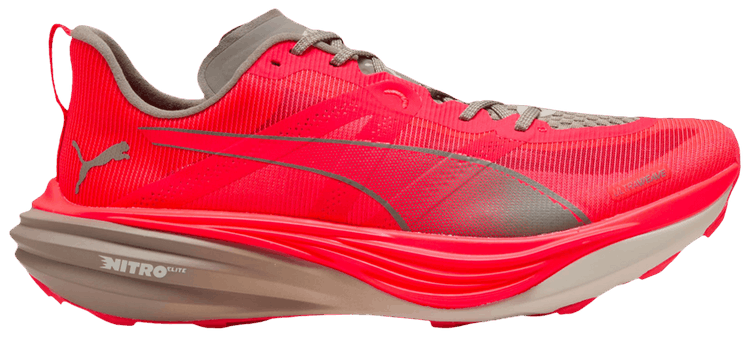 Puma Deviate Nitro Elite Trail Ultra Red Mouse Gray